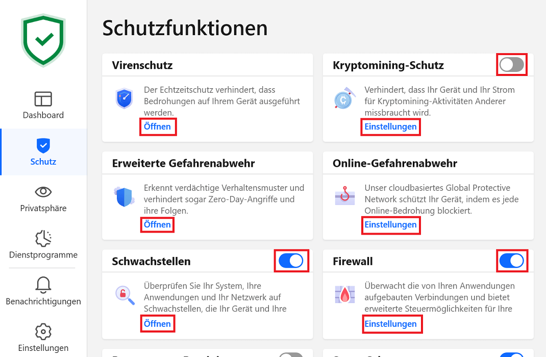 Deshabilite las funciones de protección avanzadas en Bitdefender