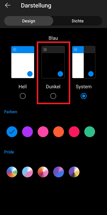 Habilite el modo oscuro en la aplicación Outlook