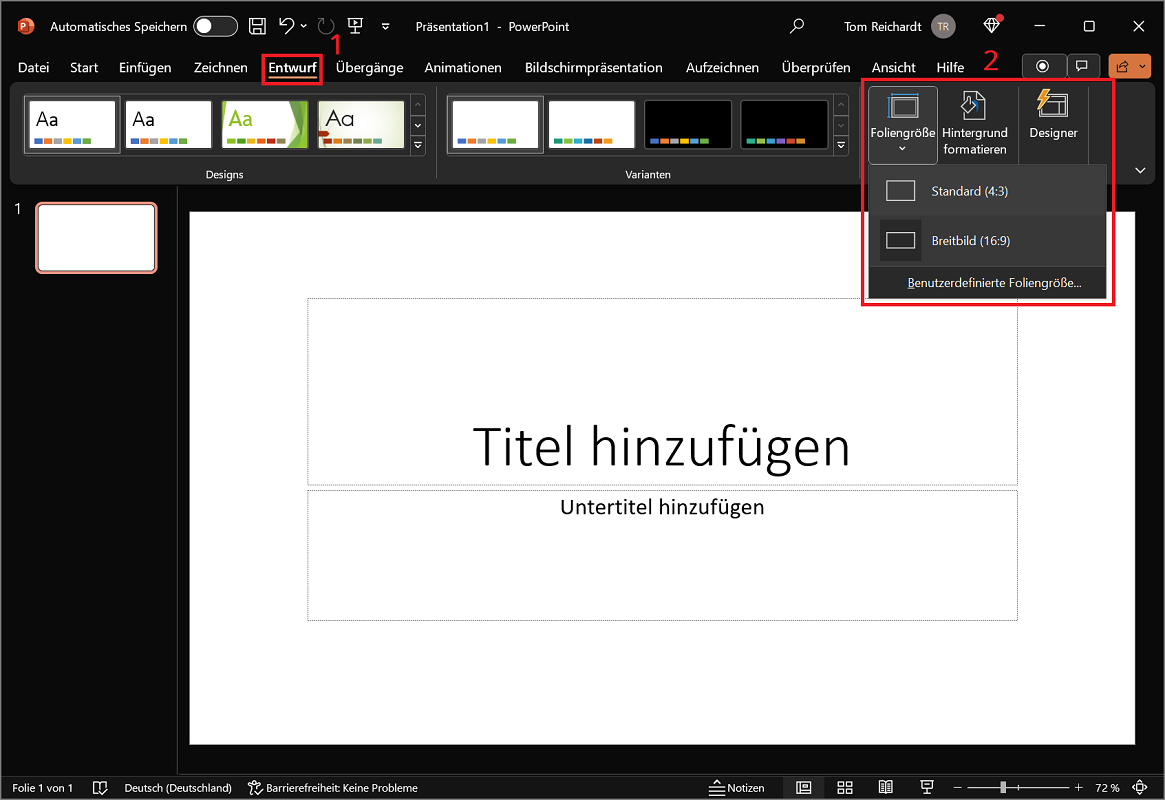 Cambiar formato en PowerPoint