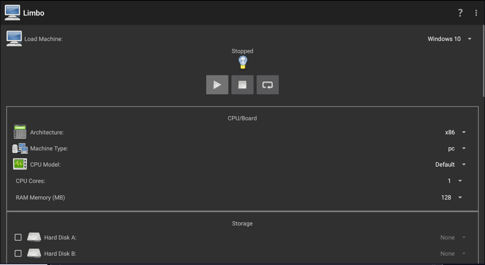 La aplicación Limbo como emulador de PC para Windows 10