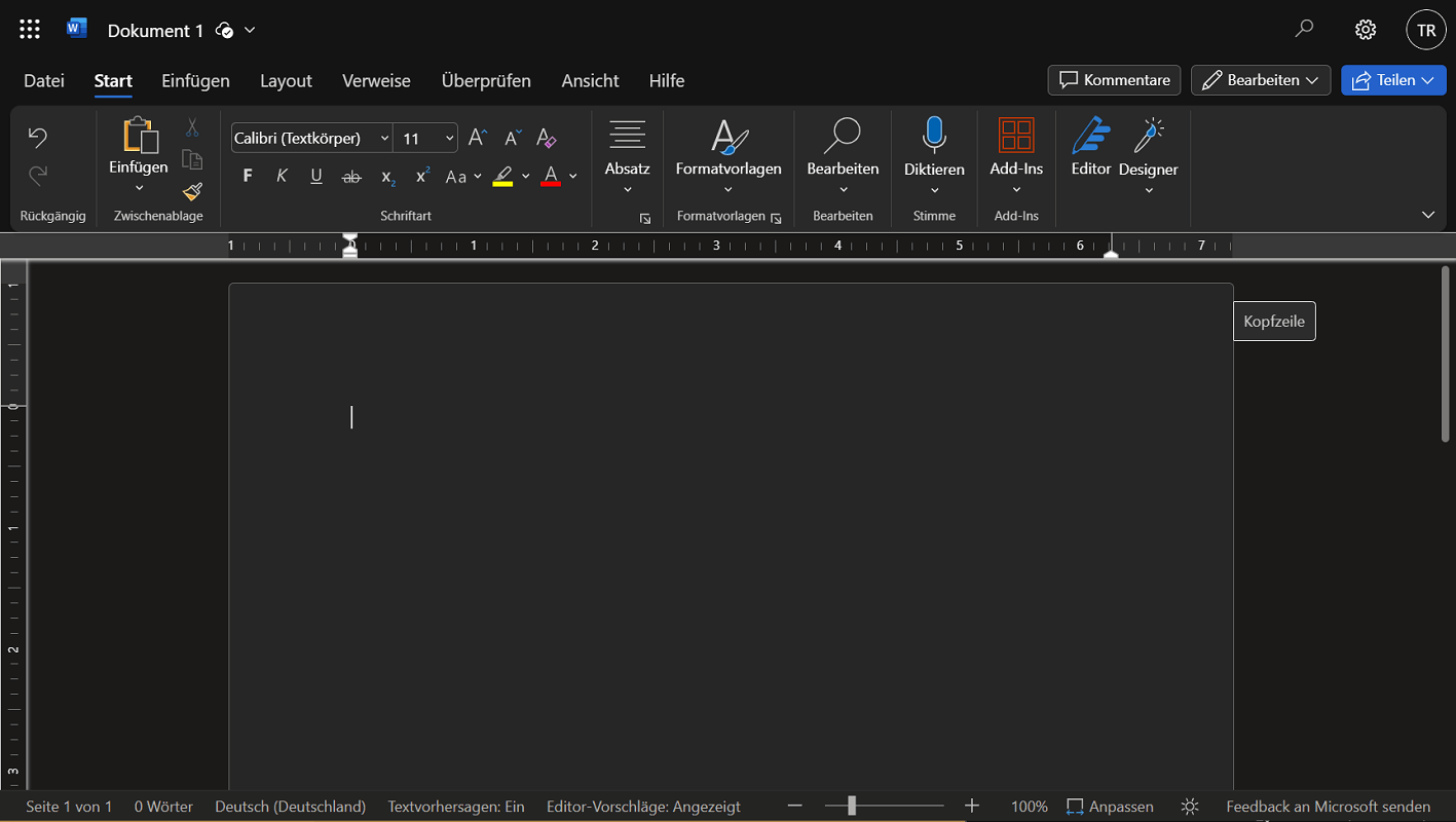 Microsoft Office Word como versión en la nube