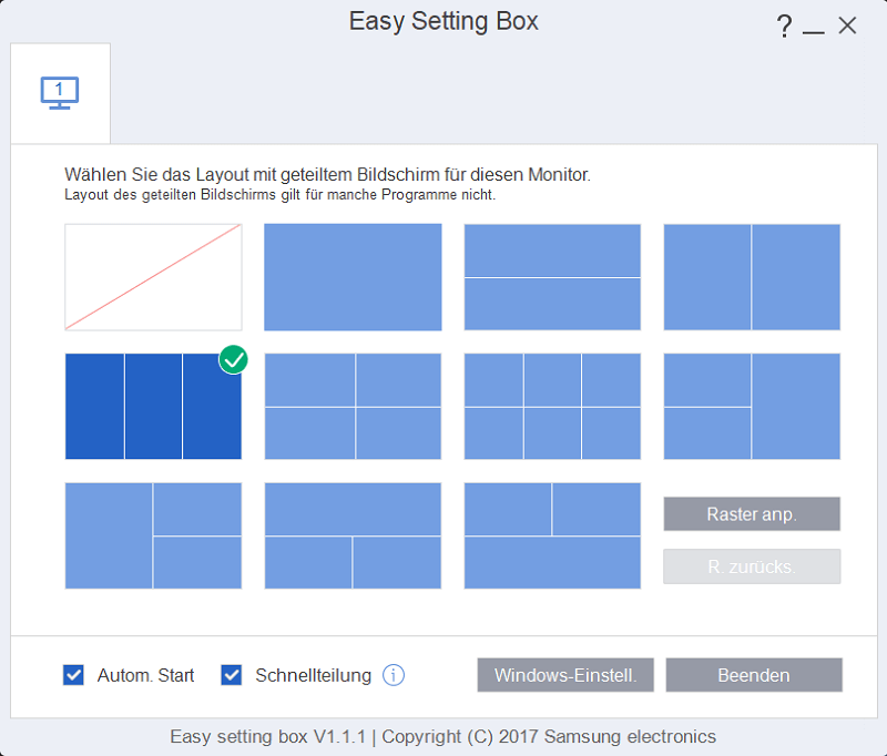 Caja de configuración sencilla del software multitarea
