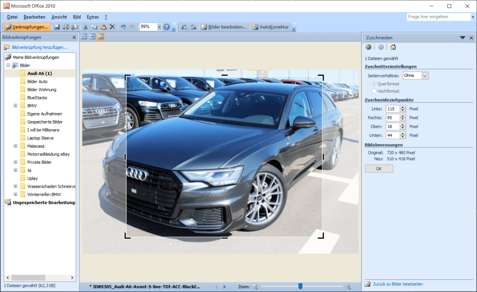 Edición de imágenes rápida y sencilla, como recortar, con Office Picture Manager
