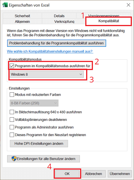 Inicie el programa de Office en modo de compatibilidad