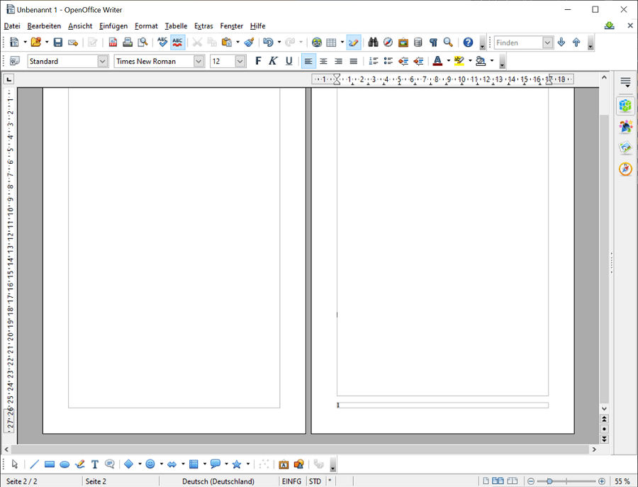 Inserte únicamente números de página en OpenOffice desde la página 2 en adelante