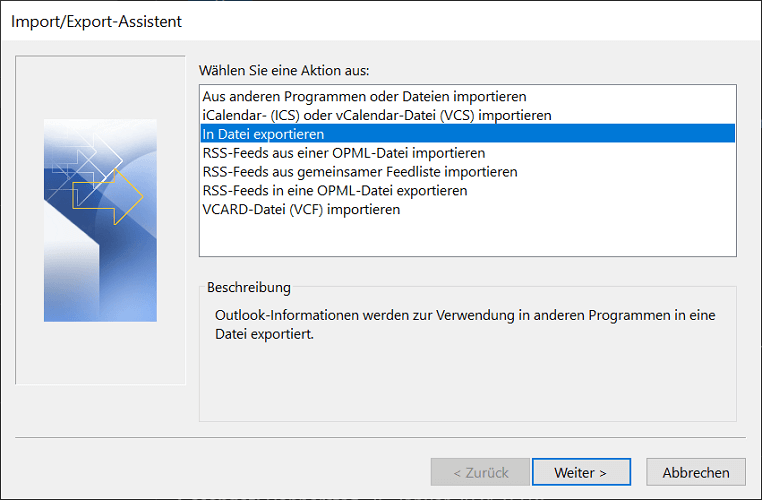 Hacer una copia de seguridad de los datos en Outlook