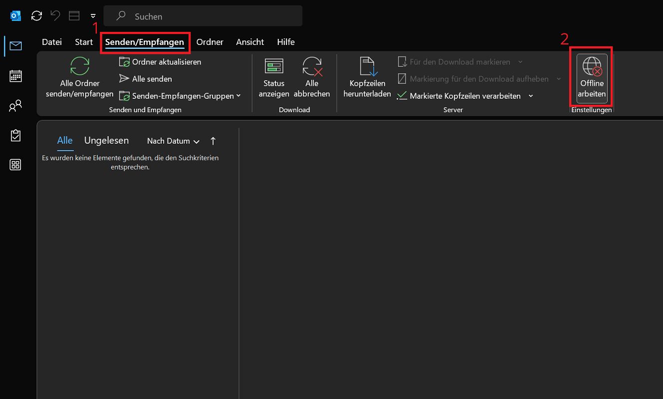 Habilitar el modo fuera de línea de Outlook
