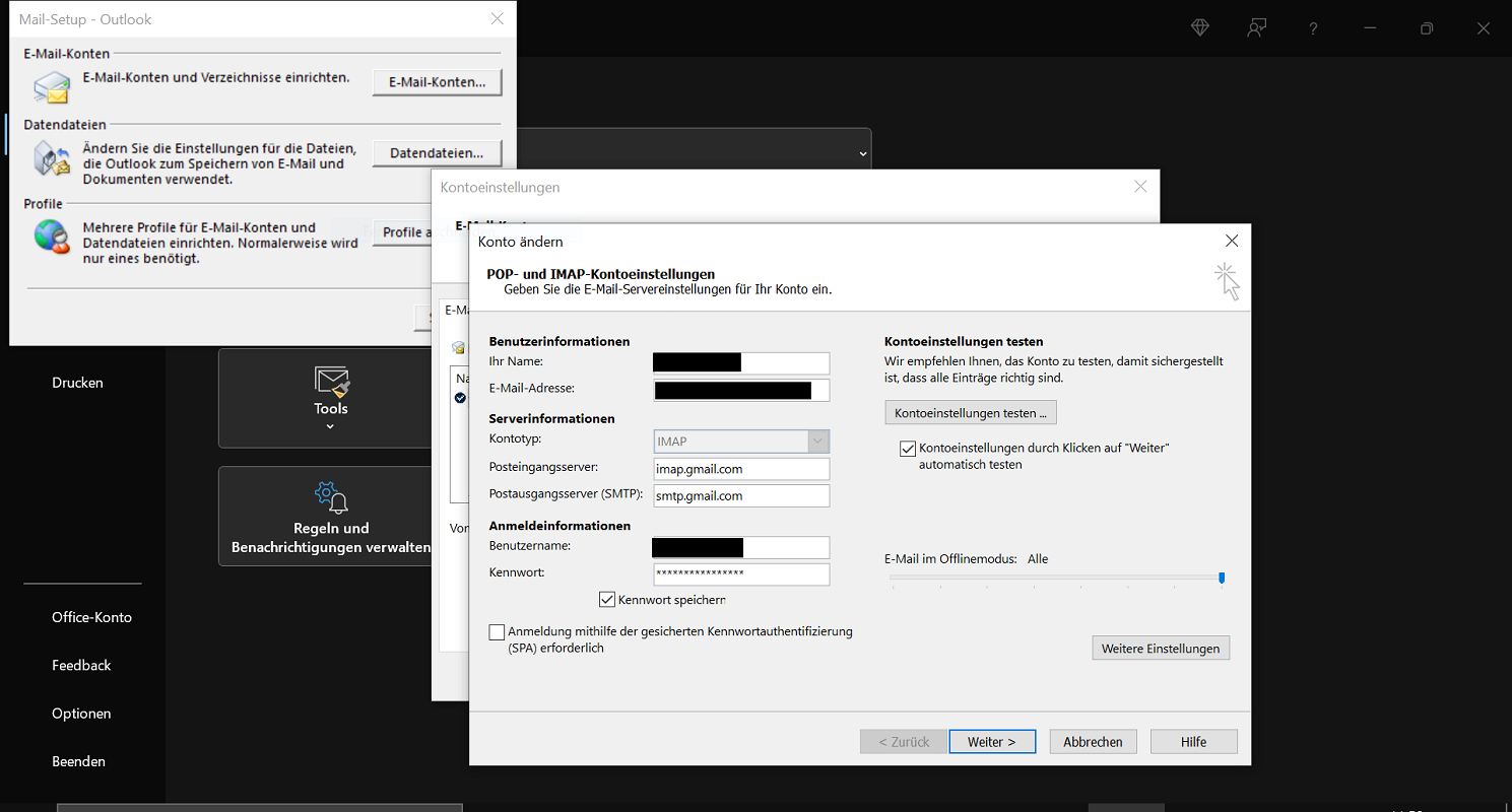 Cambiar contraseña en Outlook