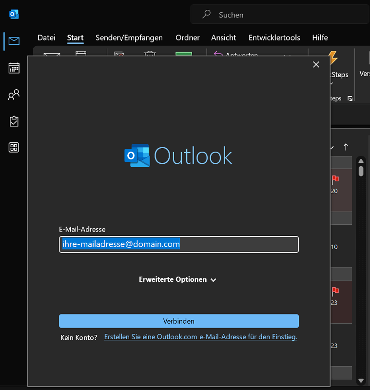 Agregar buzón en Outlook