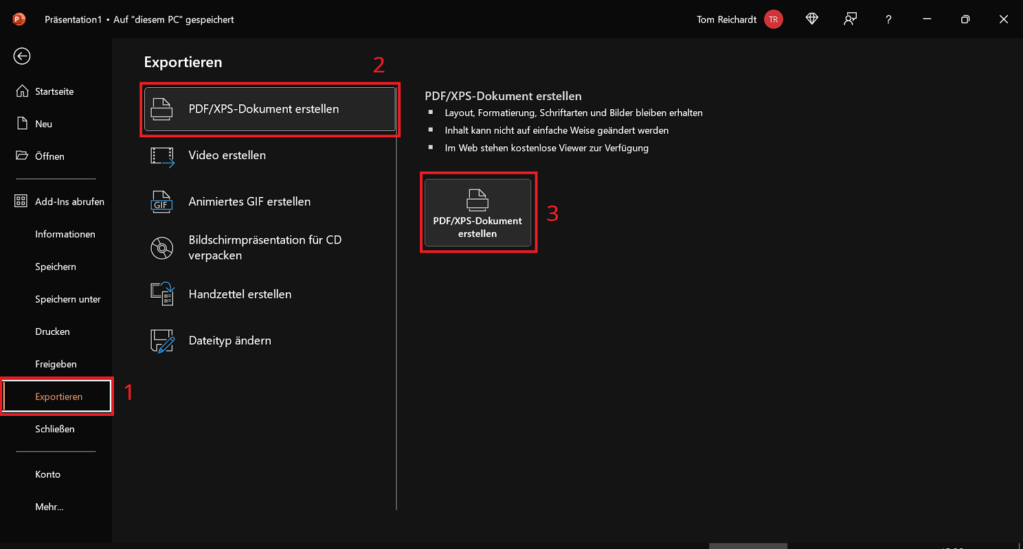 Guardar PowerPoint como PDF