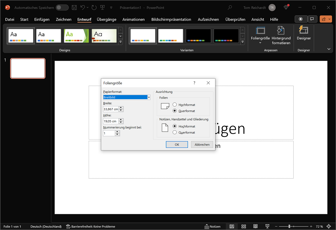 Crea y guarda un formato personalizado en PowerPoint