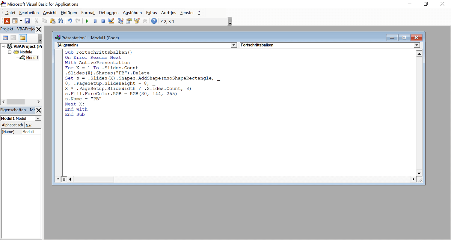 Crea una macro para insertar una barra de progreso en PowerPoint