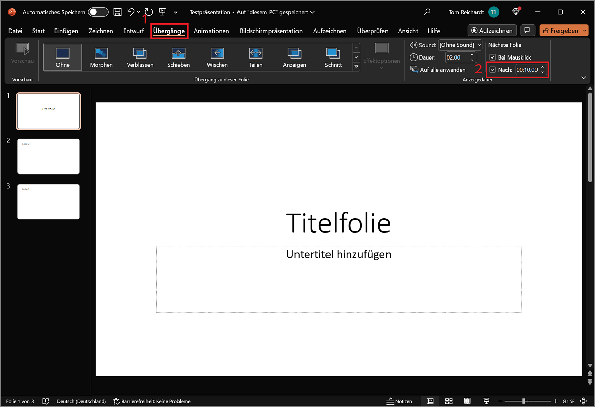 Presentación de PowerPoint de reproducción automática