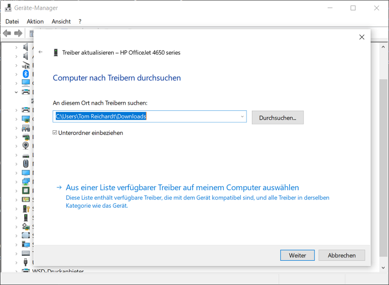 Instale controladores manualmente en Windows 10 en el Administrador de dispositivos