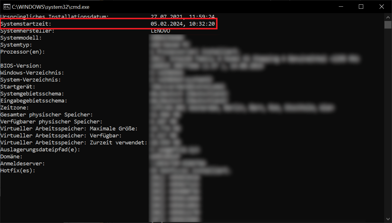 Ver el tiempo de actividad de Windows con información del sistema
