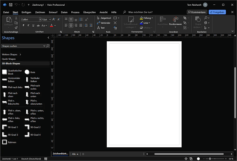 Interfaz de usuario de Visio Pro