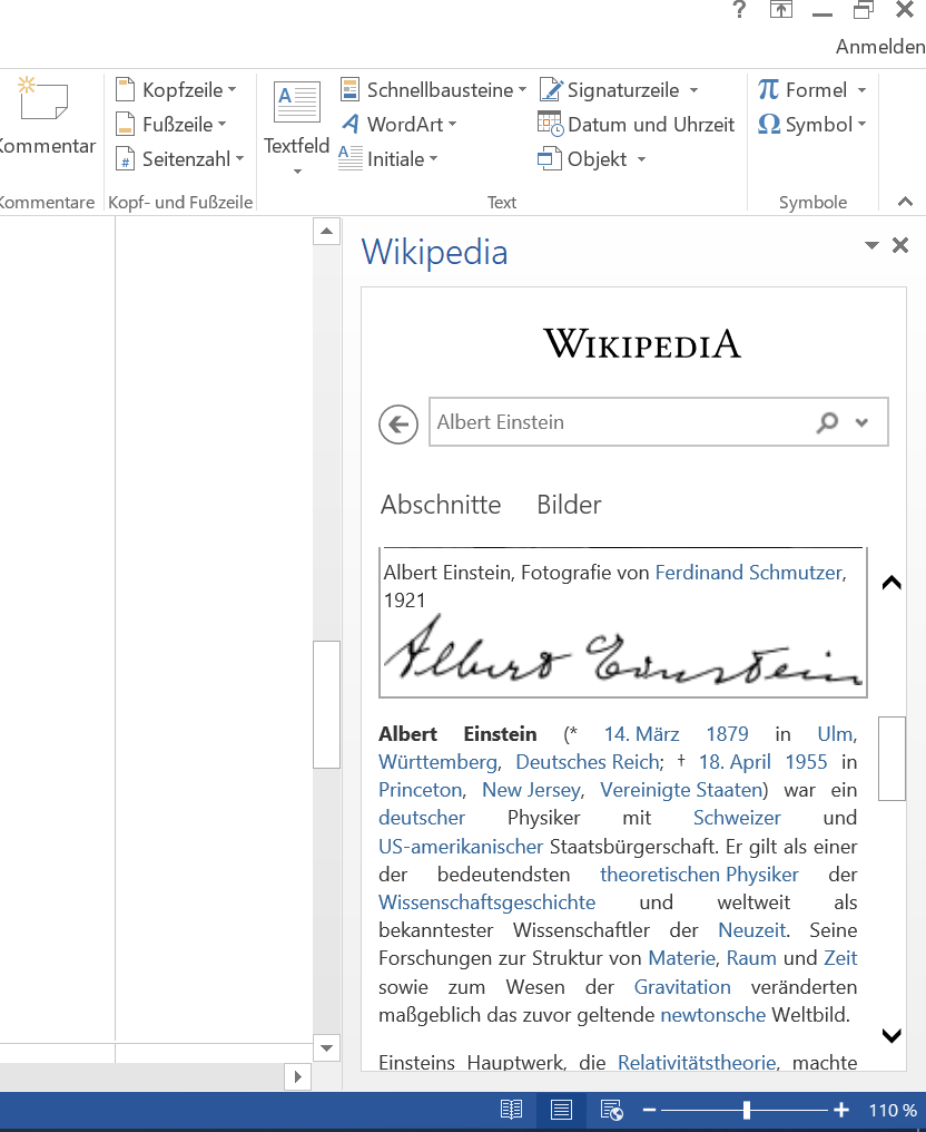 Función de Wikipedia en Word
