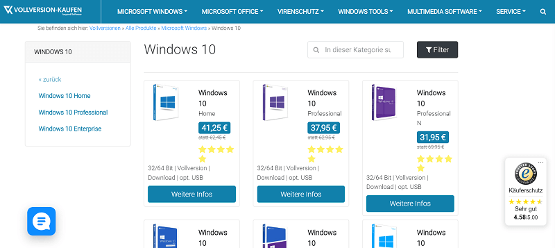 Compre la clave de producto de Windows 10 para la actualización