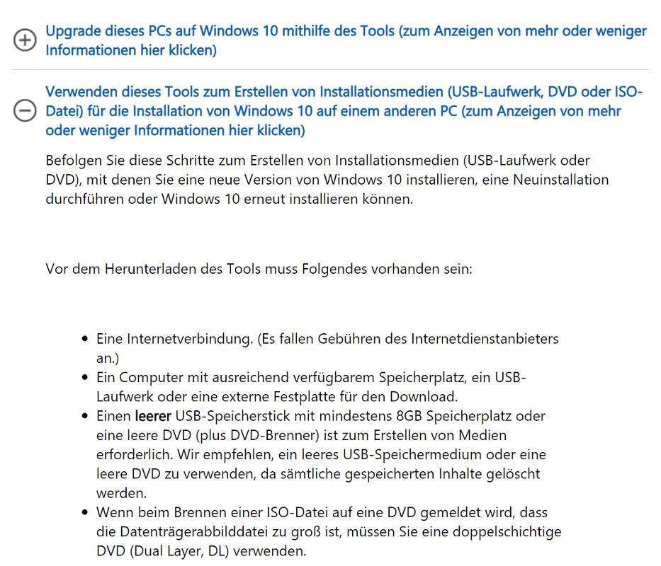 Creación de un disco de instalación utilizando la herramienta de creación de Windows Media