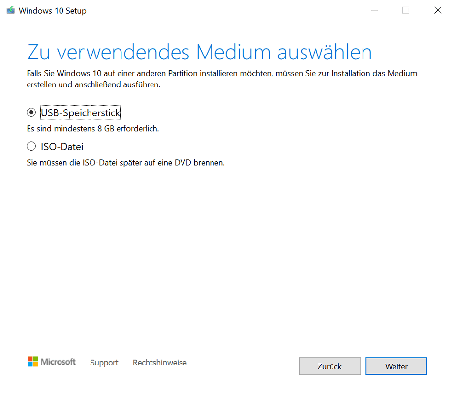Cree una memoria USB de arranque con la herramienta de creación de Windows Media