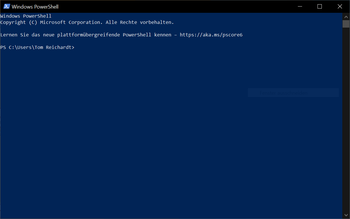 Abra Windows PowerShell