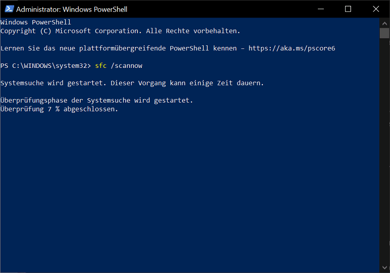 Corregir errores de clave de Windows en Windows PowerShell