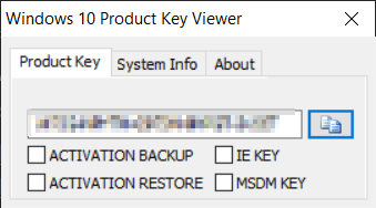 Ver la clave de producto usando el Visor de claves de producto de Windows