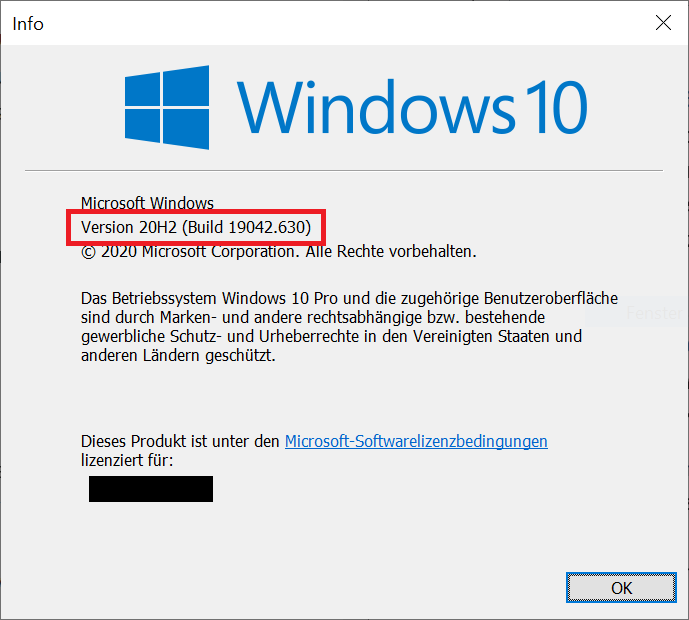 Descubra la versión de Windows en Windows 10