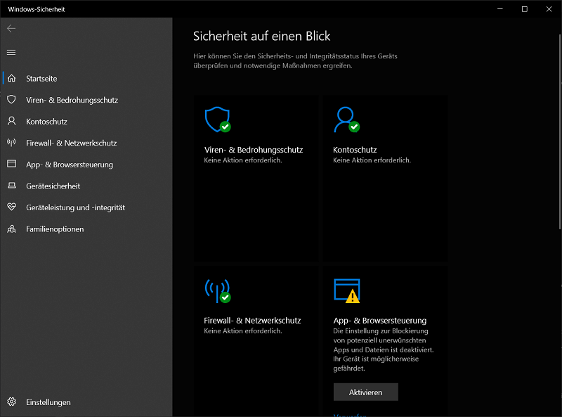 Todas las funciones de protección antivirus de Windows Defender de un vistazo
