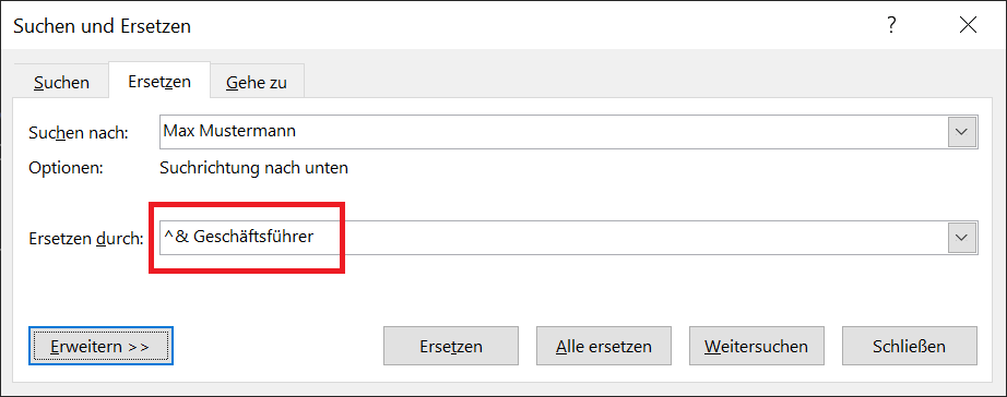 Buscar y reemplazar en Word con un comodín