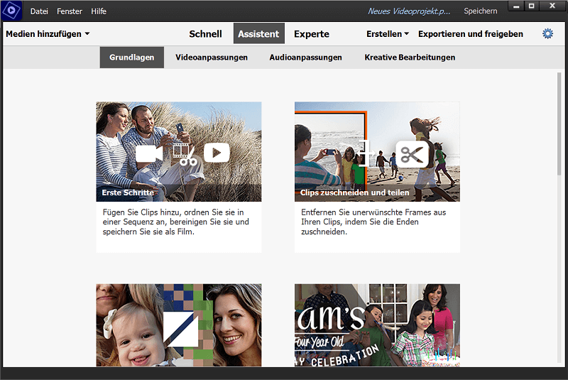 En la edición de vídeo de Adobe encontrará numerosas funciones de edición de imágenes e instrucciones prácticas.