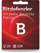 Bitdefender Ultimate Security Family | 25 dispositivos | 1 año