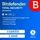 Bitdefender Total Security Individual | 5 dispositivos | 1 año