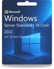 Windows Server 2022 Standard | 16 Core + 50 CAL de usuario + 10 CAL de RDS