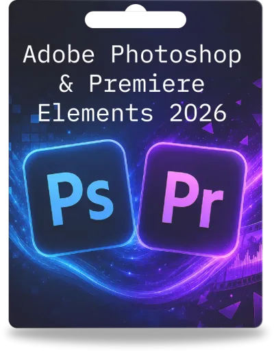 Adobe Photoshop & Premiere Elements 2026 | 1 usuario | 3 años