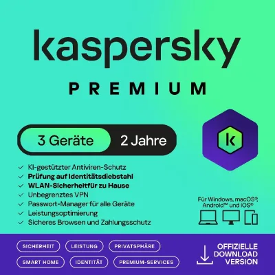 Kaspersky Premium | 3 dispositivos | 2 años