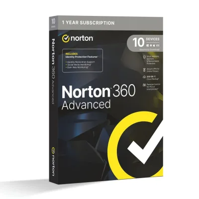 Norton 360 Advanced | 10 dispositivos | 1 año