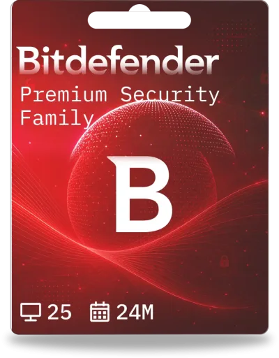 Bitdefender Premium Security Family | 25 dispositivos | 2 años