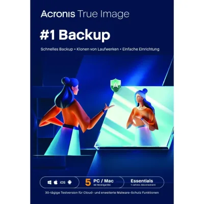 Acronis True Image Essentials | 5 dispositivos | 1 año