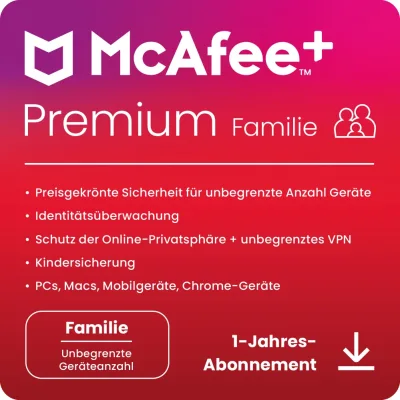 McAfee+ Premium Family | 6 usuarios | 1 año