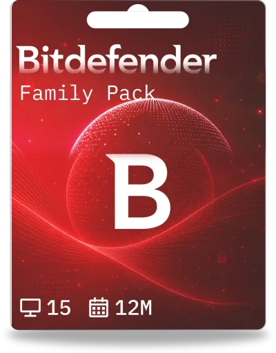Bitdefender Family Pack | 15 dispositivos | 1 año