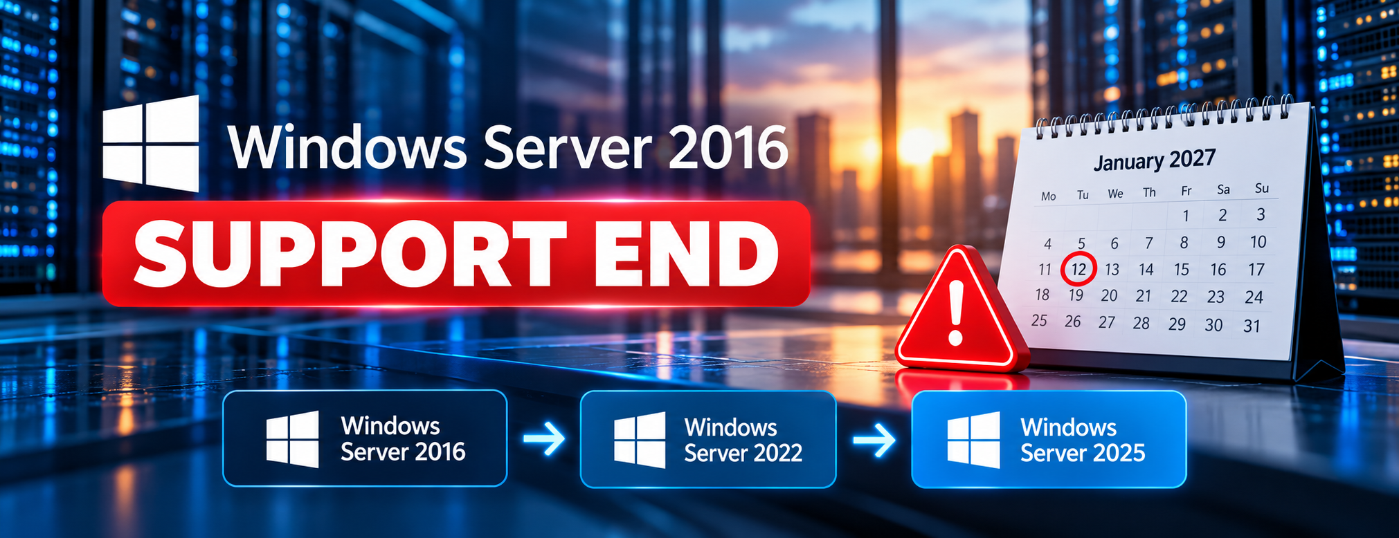 Fin de soporte de Windows Server 2016: Lo que las empresas deben saber ahora